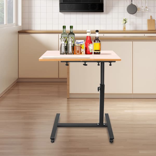 Computerarbejdsstation, Justerbar Højde, Låselige Hjul,sort