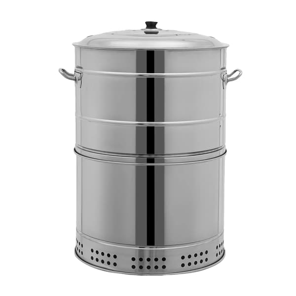 BBQ Grill, Bærbar Design, Effektiv Varmefordeling,Sølv