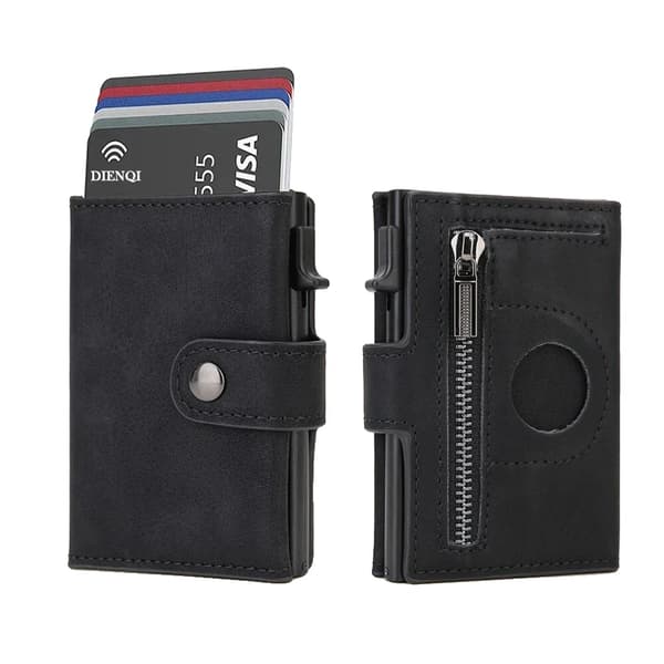 Plånbok, RFID-skydd, Kompakt design,svart