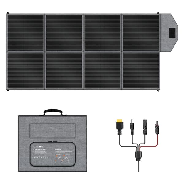 Solpanel, 400W effektudgang, bærbart foldbart design,SP400, 41V, 400W