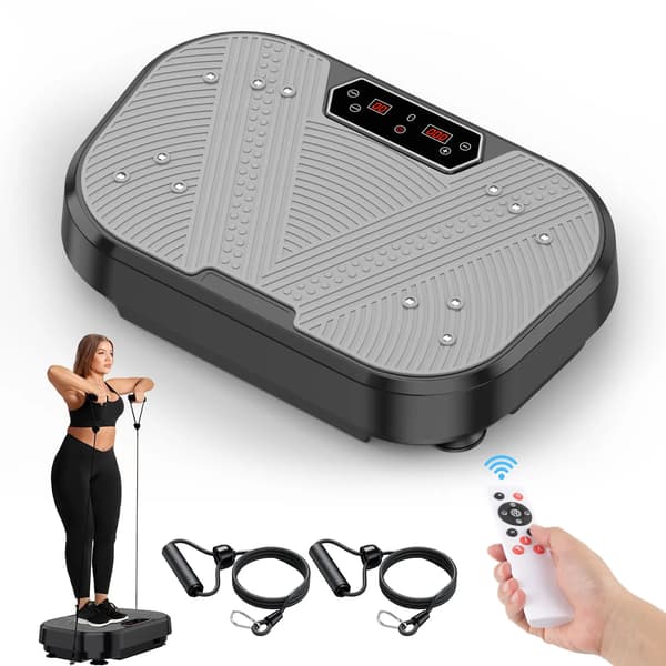 Vibrationsplatta, 9 lägen, fjärrkontroll,GRÅ