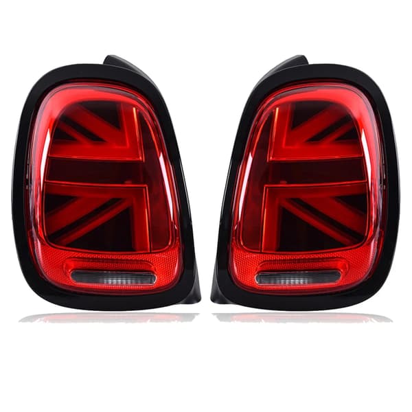 Baglygtesamling, LED-materiale, kompatibel med Mini Cooper,rød sort