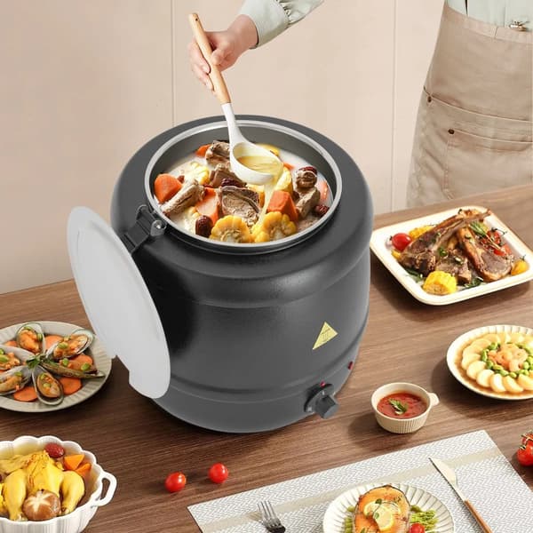Suppevarmer, 10L kapacitet, effektiv varmebevaring,sort