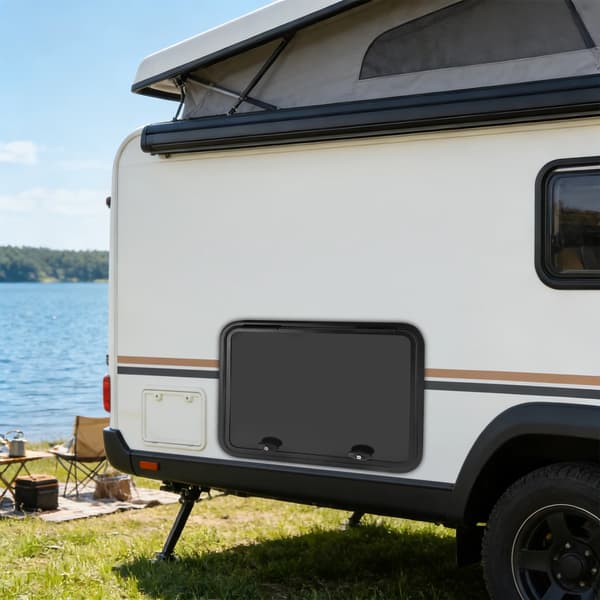 RV Lastdörr, 30"x24" Dimensioner, Aluminiumlegering Material, Rektangulär Form, 6.8 lbs Vikt, Modern Stil