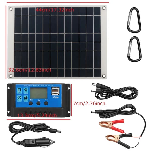 Solpanelset, Komplett Laddningssystem, Pålitlig Prestanda,500W, Med kontroller