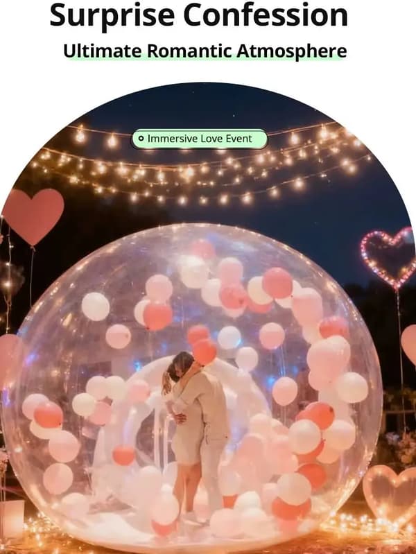 Bubbelhus, Uppblåsbar Kuppeltält, PVC Material, Evenemangsbruk,3Meter