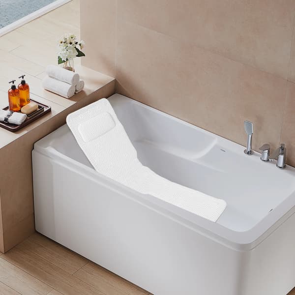 Badekar Mat, Ergonomisk Pude, Åndbart Design,HVID