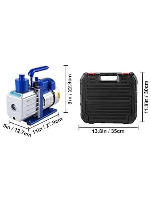 Vakuumpump, 1/4HK, Hög Flödeshastighet,EU-b, 4.8CFM 1-3HP