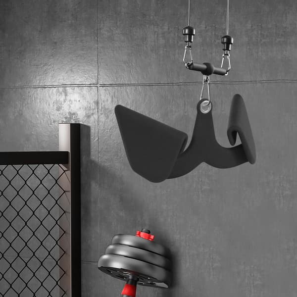 Lat Pulldown Bar Fäste Set, 7-delars Set, Tungt Prestanda,Svart