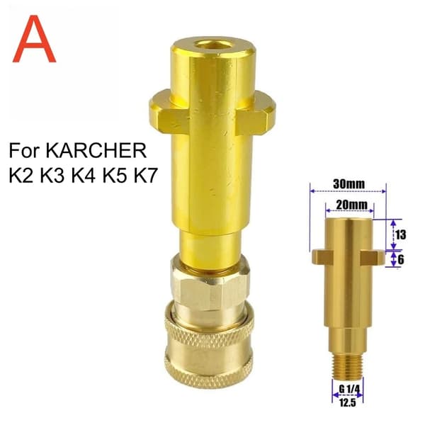 Højtryksrenser Connector, 1/4" Hurtigforbindelse, Bajonetadapter,A