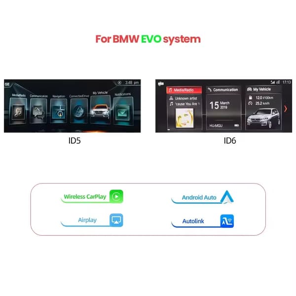 CarPlay och Android Auto Dekoder, Trådlös Anslutning, Kamerastöd,EVO-system
