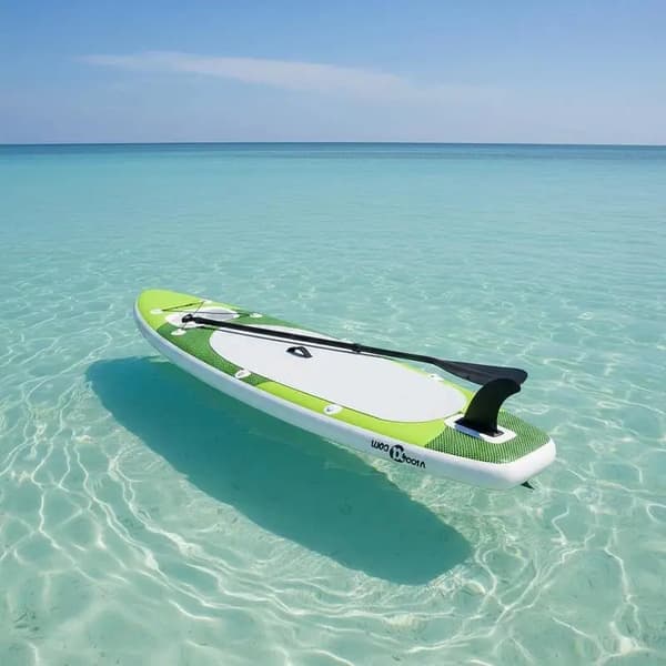 Stand-Up Paddleboard, Hållbar PVC, Bärbar Design,grön