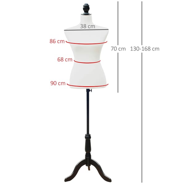Sy Mannequin, Justerbar Højde, Holdbart Design,hvid
