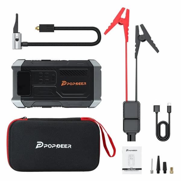 Jump Starter, Luftkompressor, Mobil Strømkilde,PD-JA3