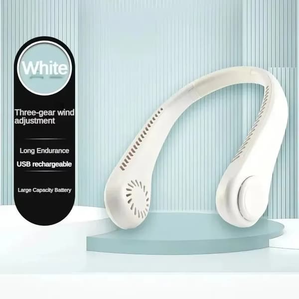 Køleventilator, Bladfri Design, 3 Hastighedsindstillinger,HVID