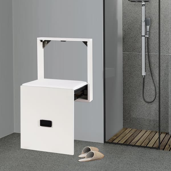 Sko bænk, foldbart design, holdbare materialer,HVID