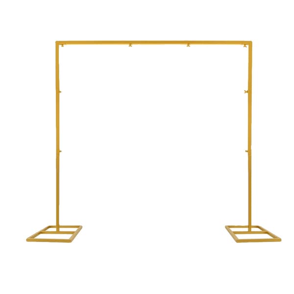 Bröllopsbåge Ställning, Metallram, Elegant Dekorhylla,9.8FT-a, PL-Guld