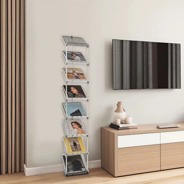 Sko Rack, 8-Lags Design, Pladsbesparende Organizer,Klar Grå
