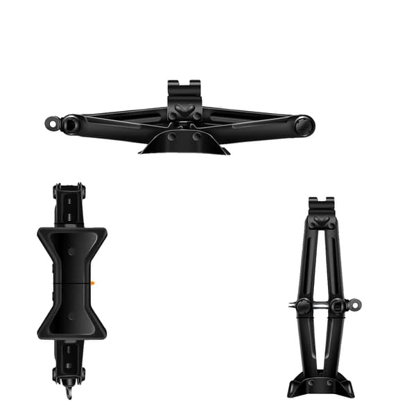 Saksestik, 2-ton belastningsevne, kompakt design,sort
