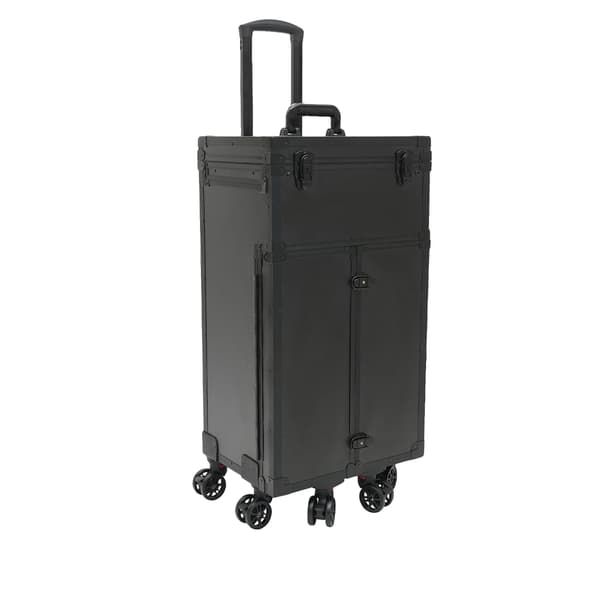 Makeup Case, Rullende Trolley, Stor Kapacitet,Sort