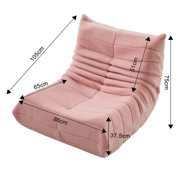 Bönpåse Soffa, Lättviktig, Ergonomisk Design,Rosa