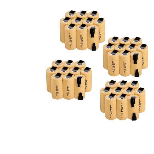 Uppladdningsbart batteri, 1.2V, 2800mAh kapacitet, SC-40PCS