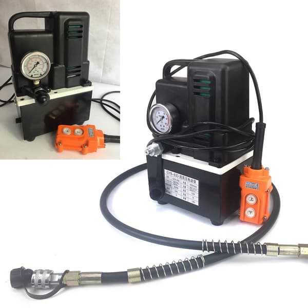 Elektrisk hydraulisk pumpe, 70MPa tryk, bærbart design,Sort