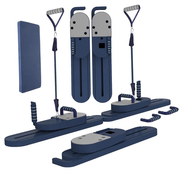 Pilates Board, Aftageligt Design, Modstandsbånd Stationer,blå