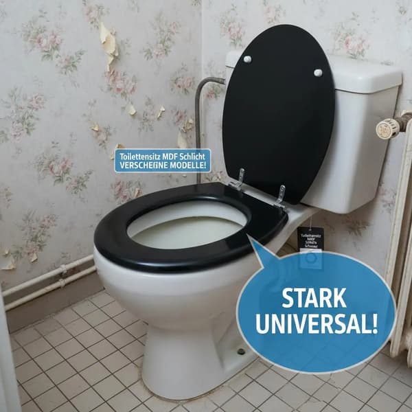 Toiletbræt, MDF Dæksel, Nem Installation,hær grøn