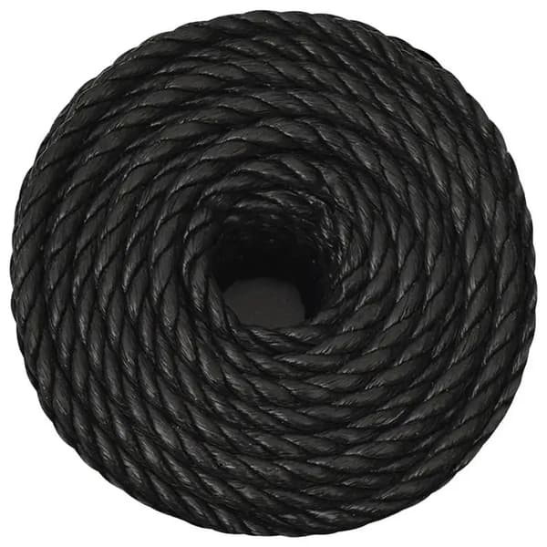 Arbetsrep, 10 mm Diameter, 250 m Längd,svart