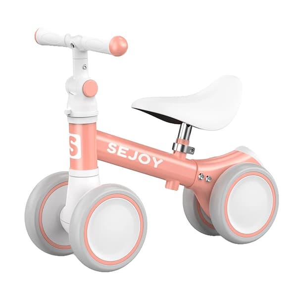 Balancecykel, værktøjsfri samling, ergonomisk komfortsæde,Pink