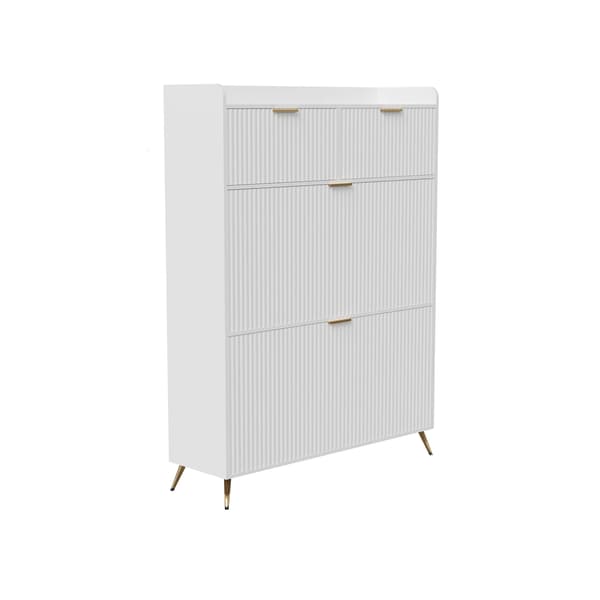 Sko Skab, Moderne Design, Multi-Niveau Opbevaring,hvid-A
