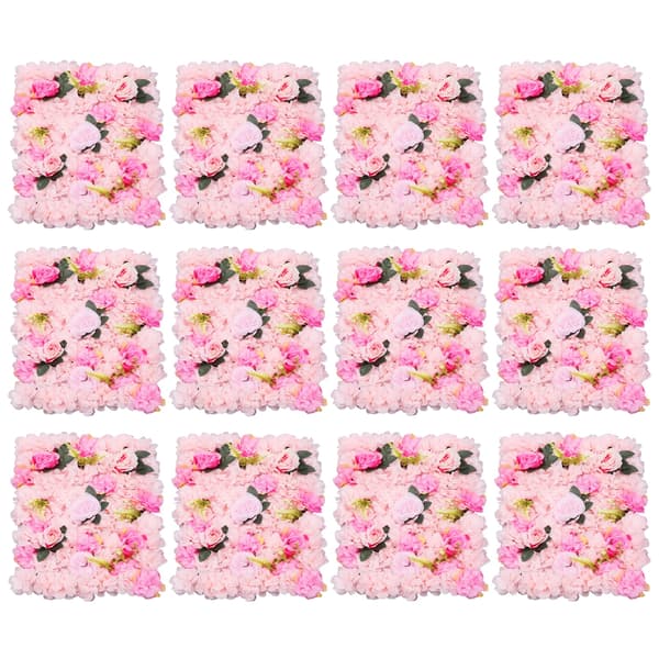 Konstgjorda Blomsterpaneler, Elegant Design, Mångsidig Dekoration,Rosa
