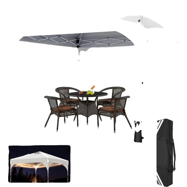 Gazebo, Pop-up Design, UV Beskyttelse,Hvid