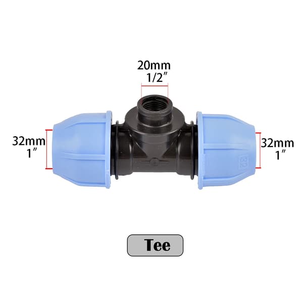 Irrigation Tank Adapter, Kompatibel med PVC/PE/PPR Rør, Sikker Forbindelse,X