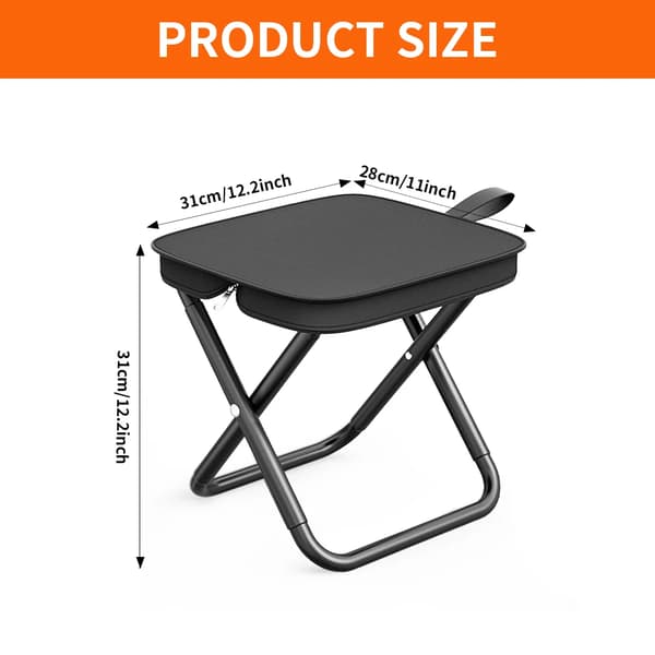 Campingstol, Lättviktig, Fällbar Design,svart