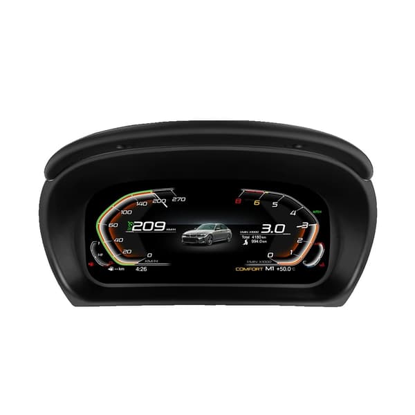 Carplay, Dashboard Display, 1920 x 720 pixels, Højkvalitets LCD, Kompatibel med BMW 3 Series E90 E91 E92 E93 2005-2012