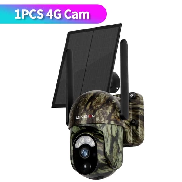 Sikkerhedskamera, 4G-forbindelse, Farve natvision,1PC 4G Kamera