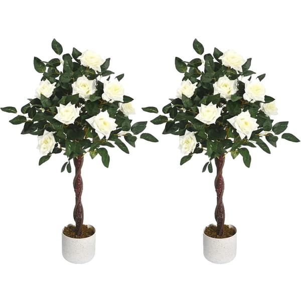 Konstgjord Rosenträd, Realistisk Design, Lättskött,90cm