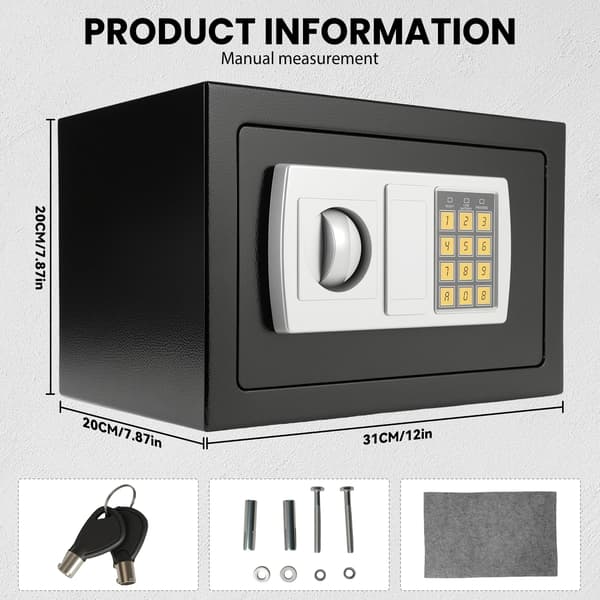 Sikkerhedsskab, Elektronisk Lås, Kompakt Design,8.5L-20E