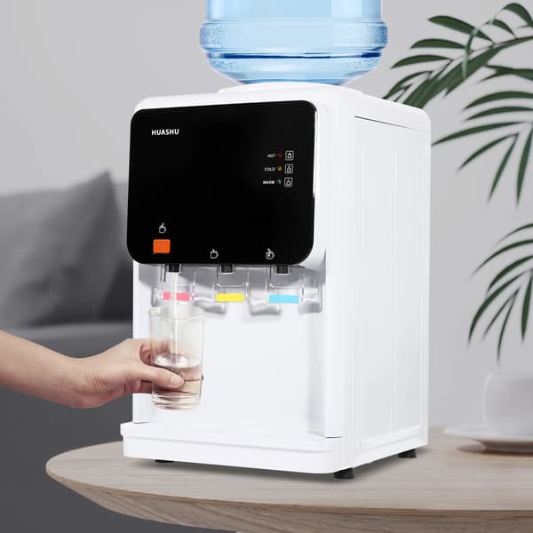 Vatten dispenser, 500W värmeeffekt, 75W kylningseffekt, bordsmontering, 220V spänning, rektangulär design
