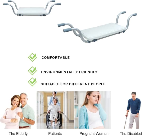 Badstol, Justerbar Längd, Ergonomisk Design,VIT