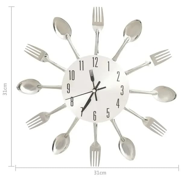 Vægur, Aluminium Materiale, Unik Design,Argent