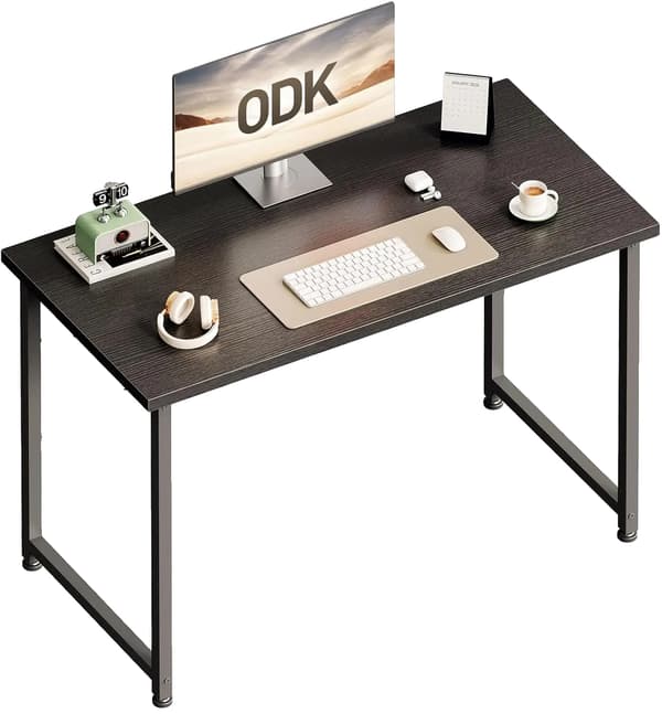 Skrivbord, Robust Konstruktion, Minimalistisk Design,svart