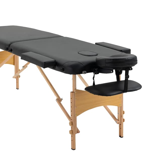 Massage Sub, Justerbar Höjd, Stabil Ram av Bokträ,Choklad
