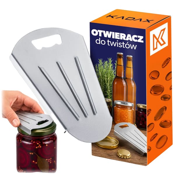 Burköppnare, Rostfritt Stål, Halkfri Handtag,Silver