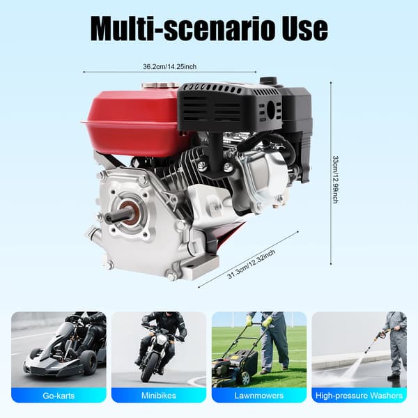 Motor, 7,5HK Effekt, 4-takts Encylindrig,Röd