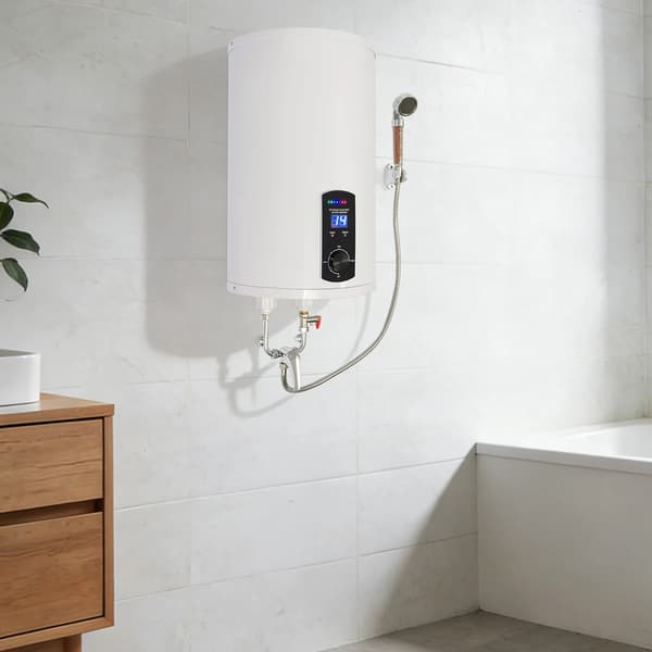 Elektrisk Varmvattenberedare, 30L Kapacitet, Digital Skärm,VIT