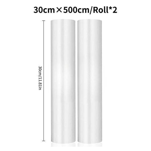 Vakuumförpackningsrullar, Texturerad Design, Effektiv Matbevarande,30-500cm-2pcs
