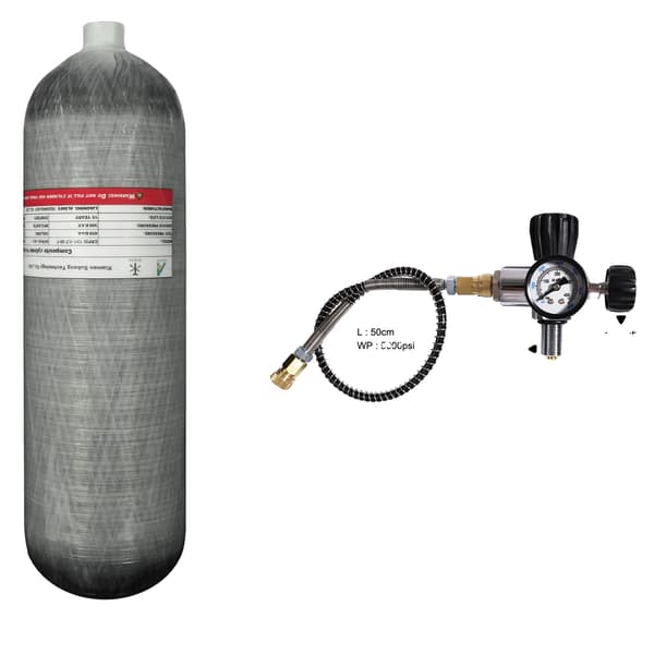 Högtryckstank, Kolfiber, Pålitlig Prestanda,4.7L med ventil C